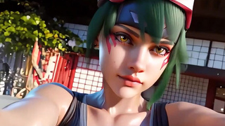 Грудастенькая Кирико из Overwatch страстно скачет на BWC в жарких фантазиях ИИ