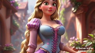 Рапунцель в жарком AI-порно: R34 хентай, голые картинки Disney, смотри!